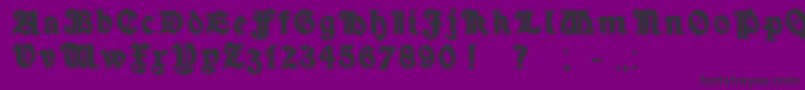 MinimOutlineExtrabold-fontti – mustat fontit violetilla taustalla