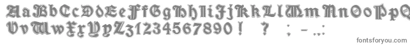 フォントMinimOutlineExtrabold – 白い背景に灰色の文字