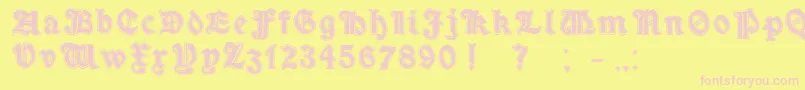 MinimOutlineExtrabold Font – Pink Fonts on Yellow Background