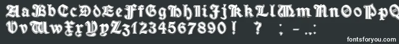 フォントMinimOutlineExtrabold – 黒い背景に白い文字