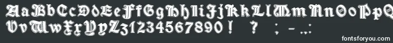 Czcionka MinimOutlineExtrabold – białe czcionki