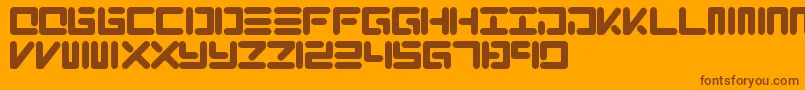 Xolo Font – Brown Fonts on Orange Background