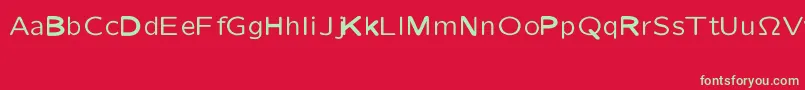 CmSansserifquotationRegular Font – Green Fonts on Red Background
