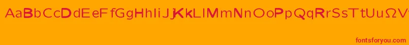フォントCmSansserifquotationRegular – オレンジの背景に赤い文字