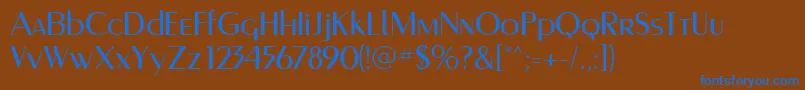 Murmanskfwf Font – Blue Fonts on Brown Background