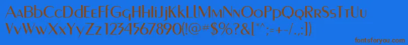 Murmanskfwf Font – Brown Fonts on Blue Background