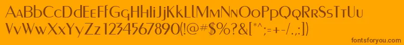 Murmanskfwf Font – Brown Fonts on Orange Background