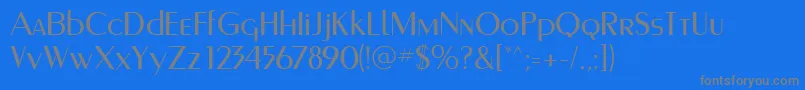 Murmanskfwf Font – Gray Fonts on Blue Background