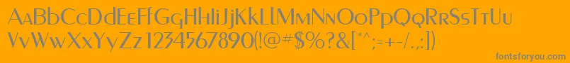 Murmanskfwf Font – Gray Fonts on Orange Background