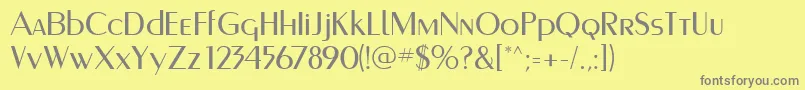 Murmanskfwf Font – Gray Fonts on Yellow Background
