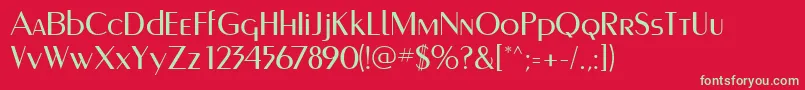 Murmanskfwf Font – Green Fonts on Red Background