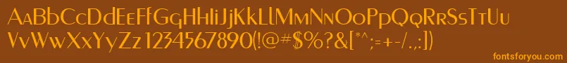Murmanskfwf Font – Orange Fonts on Brown Background