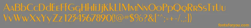 Murmanskfwf Font – Orange Fonts on Gray Background