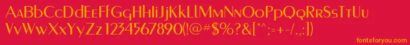 Murmanskfwf Font – Orange Fonts on Red Background