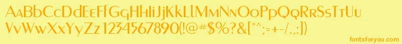 Murmanskfwf Font – Orange Fonts on Yellow Background