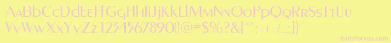 Шрифт Murmanskfwf – розовые шрифты на жёлтом фоне