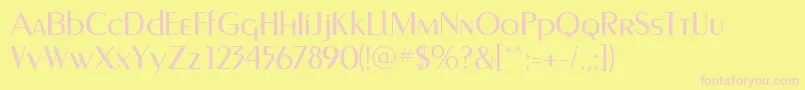 Murmanskfwf Font – Pink Fonts on Yellow Background