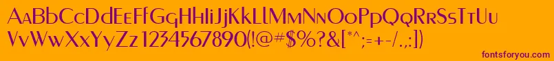 Murmanskfwf Font – Purple Fonts on Orange Background