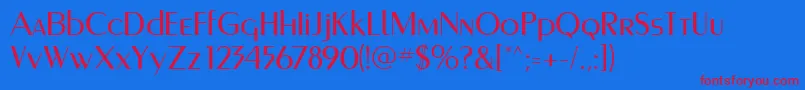 Murmanskfwf Font – Red Fonts on Blue Background