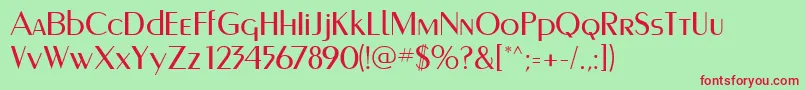 Murmanskfwf Font – Red Fonts on Green Background