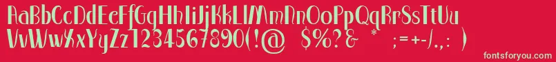 Qorker Font – Green Fonts on Red Background