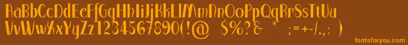 Qorker Font – Orange Fonts on Brown Background