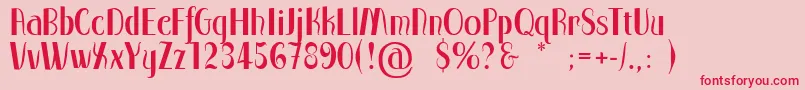 Qorker Font – Red Fonts on Pink Background