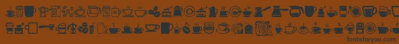 CoffeeIcons Font – Black Fonts on Brown Background