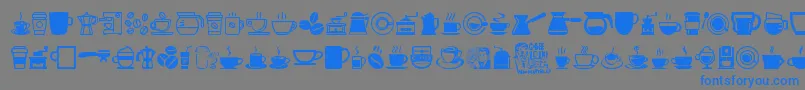 Police CoffeeIcons – polices bleues sur fond gris