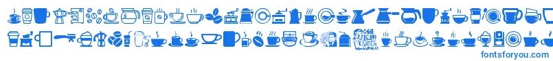 Шрифт CoffeeIcons – синие шрифты