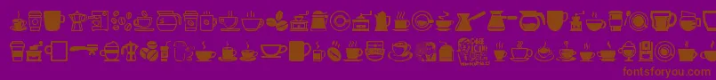 CoffeeIcons Font – Brown Fonts on Purple Background