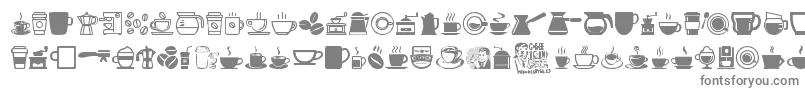 CoffeeIcons Font – Gray Fonts on White Background