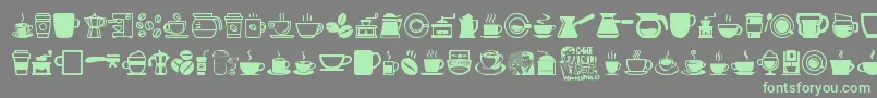 Police CoffeeIcons – polices vertes sur fond gris