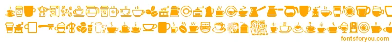 CoffeeIcons Font – Orange Fonts on White Background