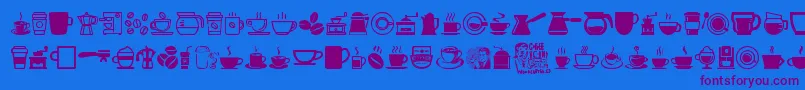 CoffeeIcons-fontti – violetit fontit sinisellä taustalla