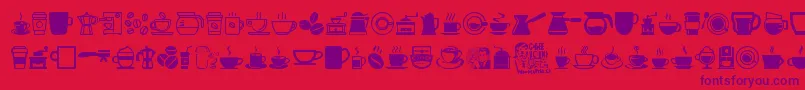 CoffeeIcons Font – Purple Fonts on Red Background