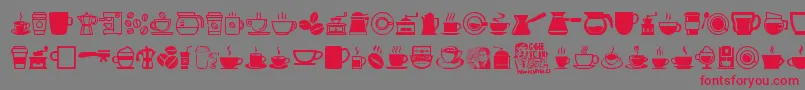 Police CoffeeIcons – polices rouges sur fond gris