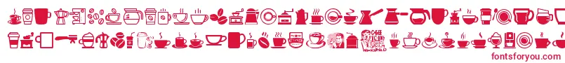 Police CoffeeIcons – polices rouges sur fond blanc