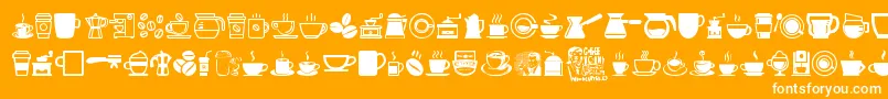 CoffeeIcons Font – White Fonts on Orange Background