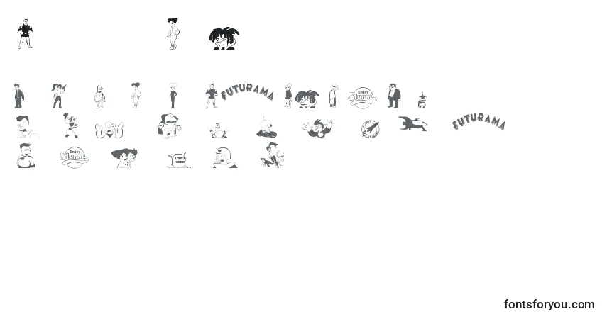 Шрифт FuturamaDingbats – алфавит, цифры, специальные символы