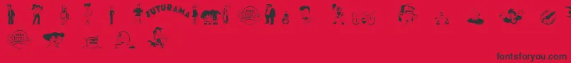 Lisätietoja FuturamaDingbats-fontista FuturamaDingbats-fontti – mustat fontit punaisella taustalla
