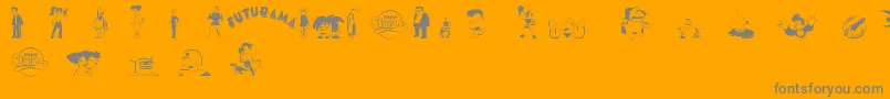 More about FuturamaDingbats Font FuturamaDingbats Font – Gray Fonts on Orange Background