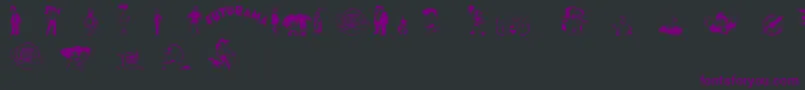 FuturamaDingbats Font – Purple Fonts on Black Background