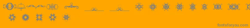 BrTurklesrevenge-Schriftart – Graue Schriften auf orangefarbenem Hintergrund