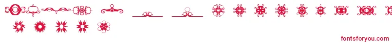 Czcionka BrTurklesrevenge – czerwone czcionki na białym tle