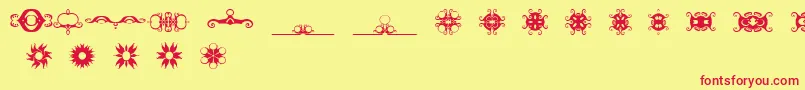 Czcionka BrTurklesrevenge – czerwone czcionki na żółtym tle