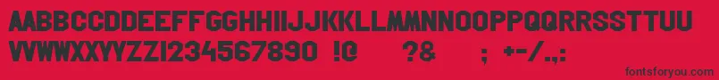 Hollywoodhills Font – Black Fonts on Red Background
