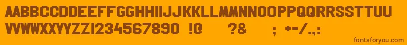 Hollywoodhills Font – Brown Fonts on Orange Background