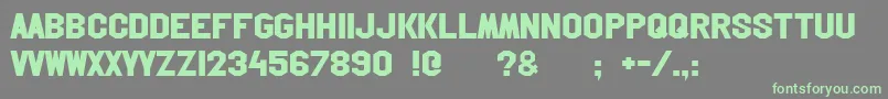 Hollywoodhills Font – Green Fonts on Gray Background
