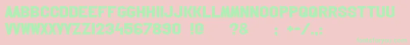 Hollywoodhills Font – Green Fonts on Pink Background